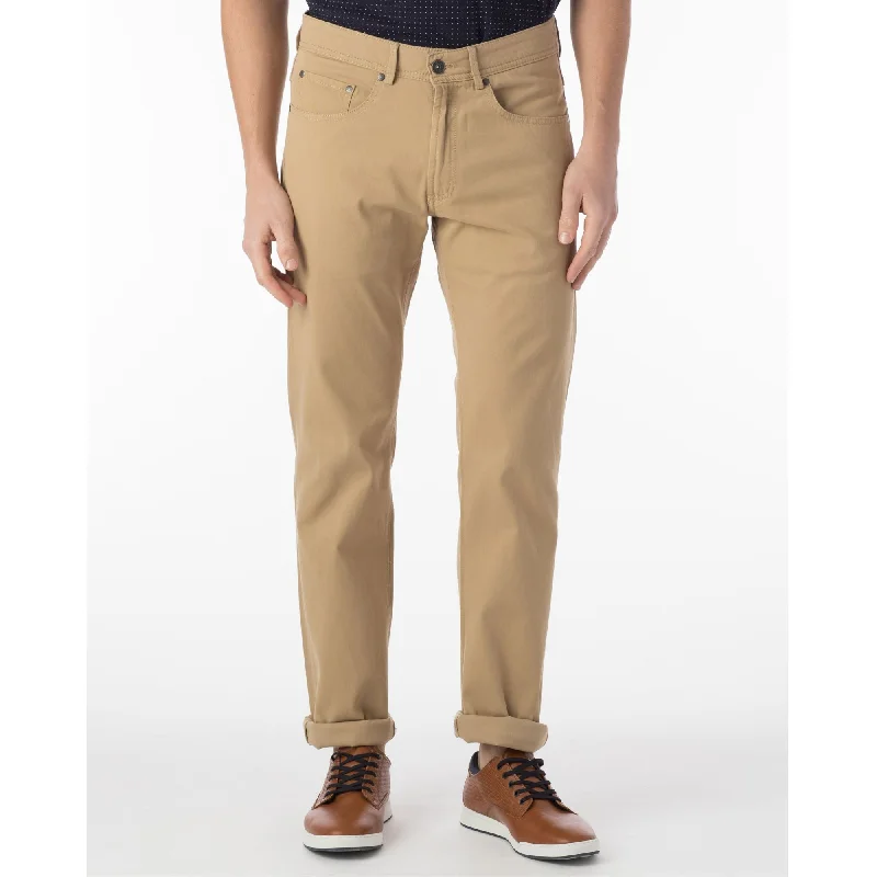 Perma Color Pima Twill 5-Pocket Pants in Khaki (Crescent Modern Fit) by Ballin