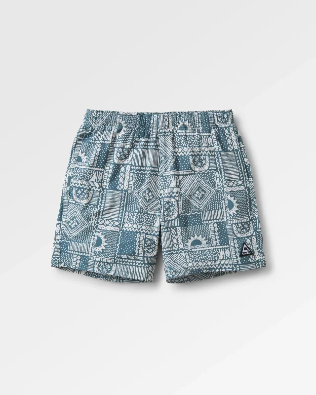 Porto Recycled All Purpose Swim Short - Vintage Patchwork Dark Forest