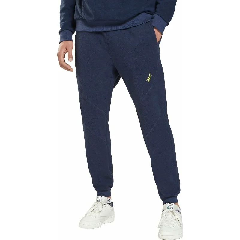 Reebok Workout Ready Mens Fleece Joggers - Navy