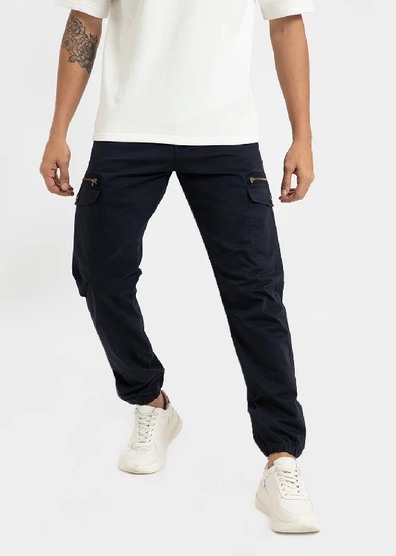 Royal Blue Elasticated Cargo Pant