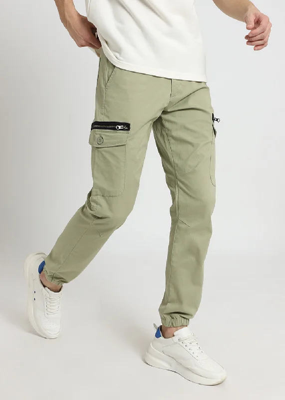 Sage Green Elasticated Cargo Pant