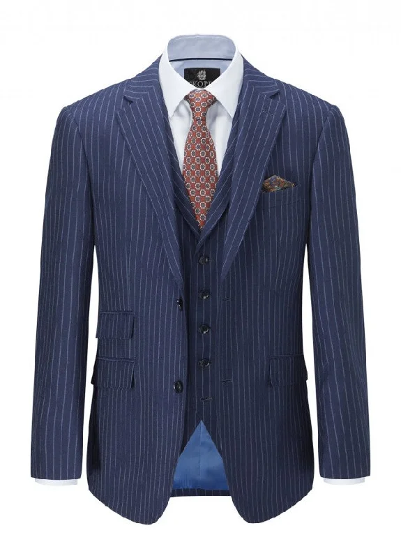 Skopes Bowles Stripe Sports Jacket Navy