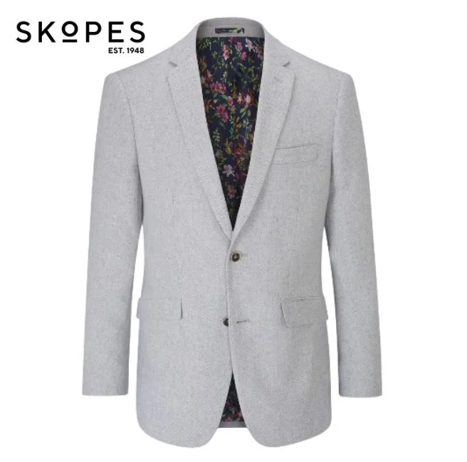 Skopes Jude Silver Herringbone Jacket Grey