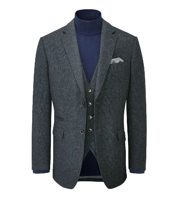 Skopes Ruthin Teal Tweed Sports Jacket Teal