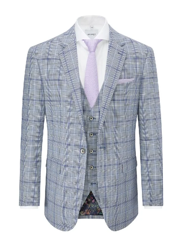 Skopes Stark Blue Check Jacket Blue