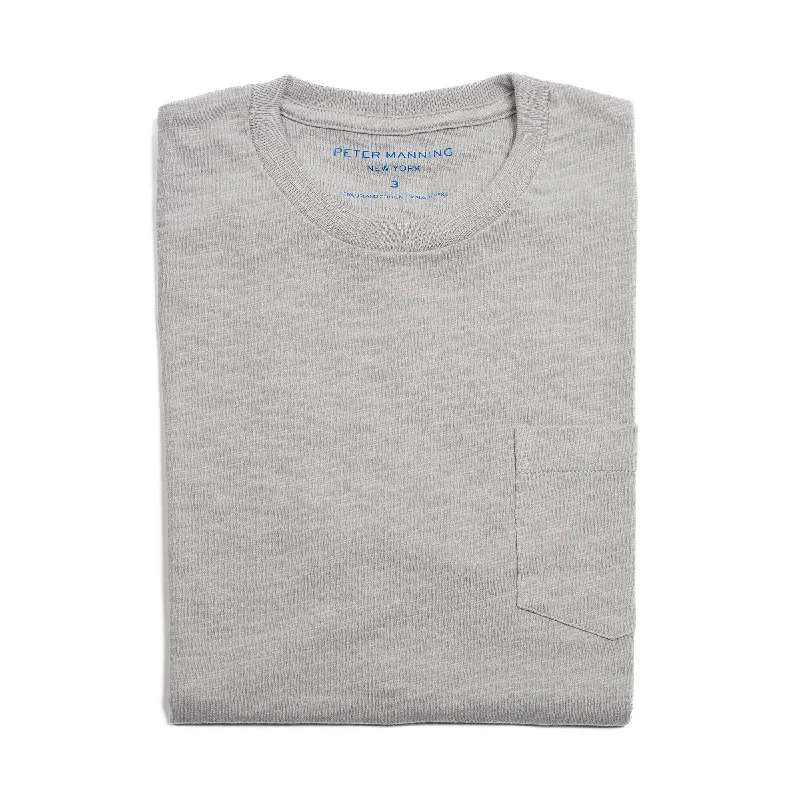 Slub Pocket T-Shirt - Light Grey