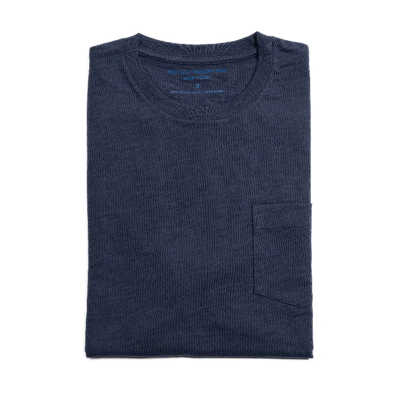 Slub Pocket T-Shirt - Navy