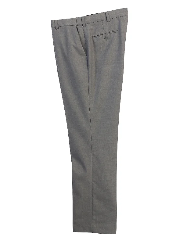 Men's Expandable Waist Dress Pants, Light Gray