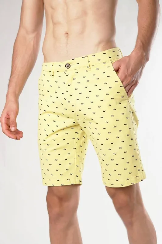 Sunglasses Pattern Casual Shorts