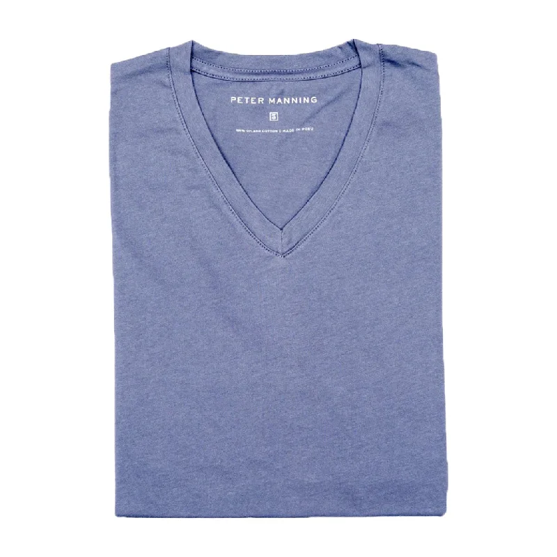 The V Neck T - Denim