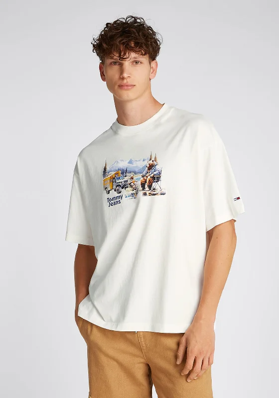 Tommy Jeans Camping Graphic T-Shirt, Off Pearl