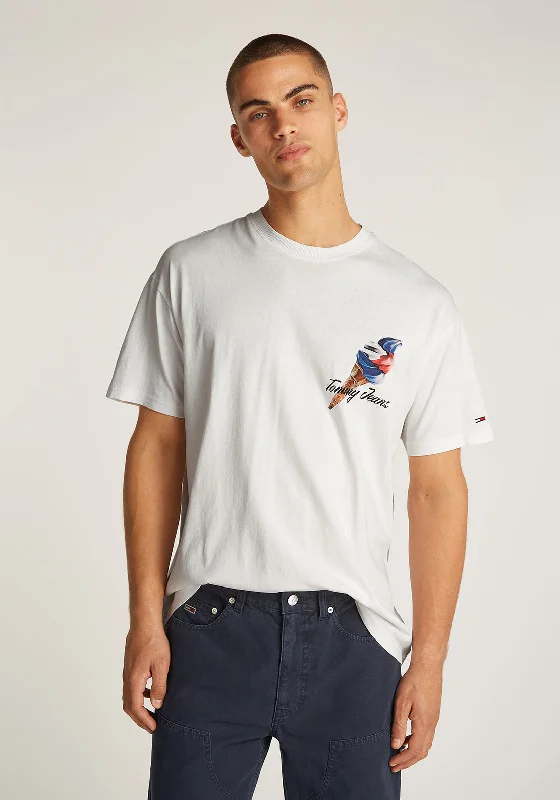 Tommy Jeans Novelty Graphic T-Shirt, Ecru