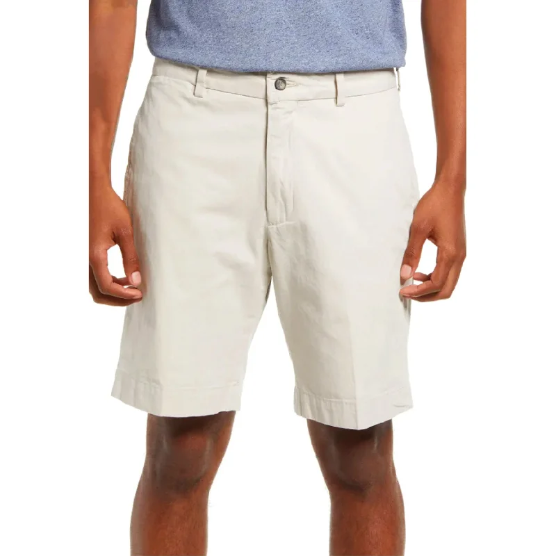 Washed Poplin Shorts in Stone (Sumpter9 Flat Front) by Charleston Khakis