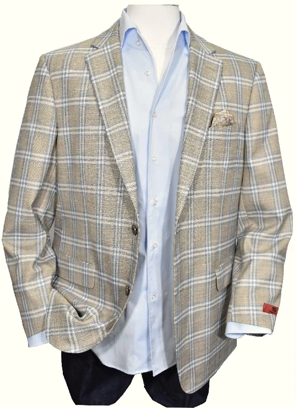 ZR29411 Tan Plaid Sport Coat