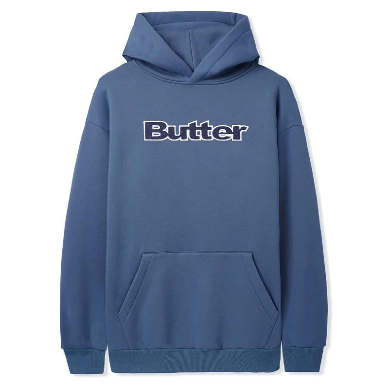 Butter Goods - Logo Denim Applique Hoodie Denim