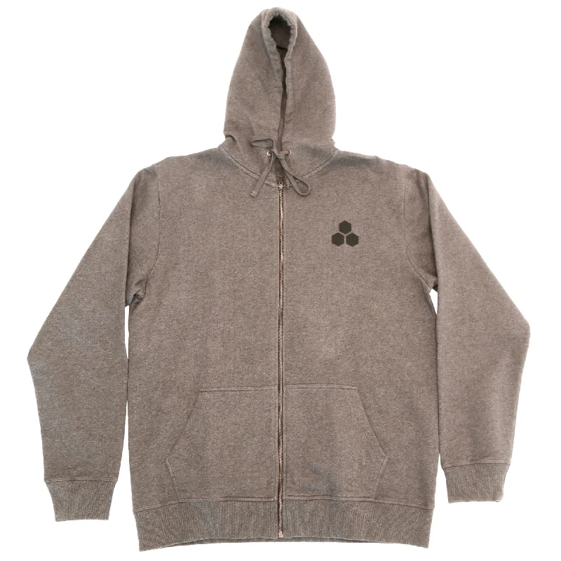 Channel Islands Quality Goods Zip-Up Men's L/S Hoodie - Heather Grey