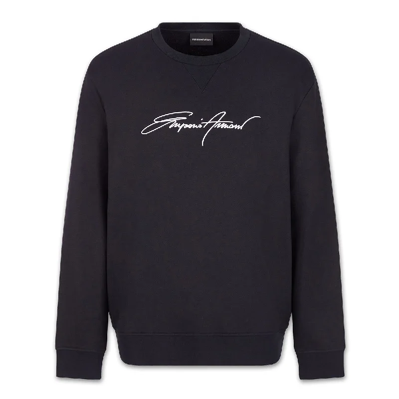 Emporio Armani - Signature Logo Sweatshirt in Navy