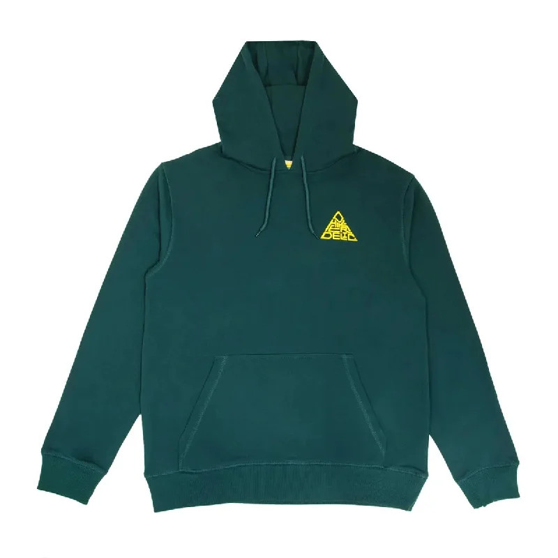 Hikerdelic Mountain Logo Hoodie Bottle Green