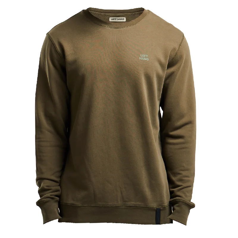 Left Hand Crew Sweatshirt Olive