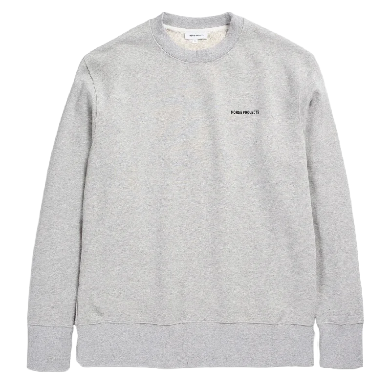 Norse Projects Arne Logo Sweat Light Grey Melange