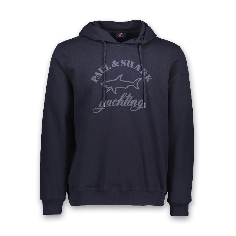 Paul & Shark - Printed Logo Hoodie in Navy