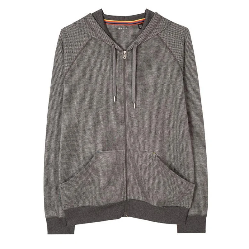 Paul Smith Zip Waffle Hoodie Slate