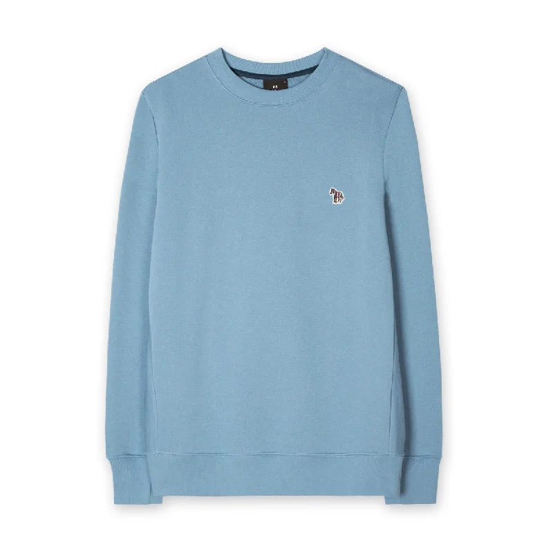 PS Paul Smith - Embroidered Zebra Logo Sweatshirt in Blue