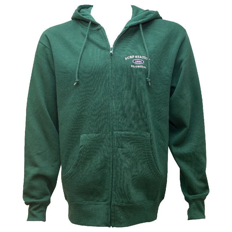 Surf Station Varsity Men's L/S Hoodie - Green