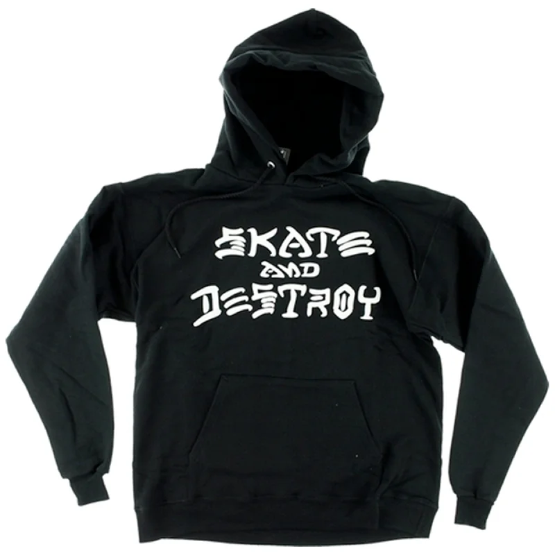 Thrasher SK8 & Destroy Men's L/S Hoodie - Black