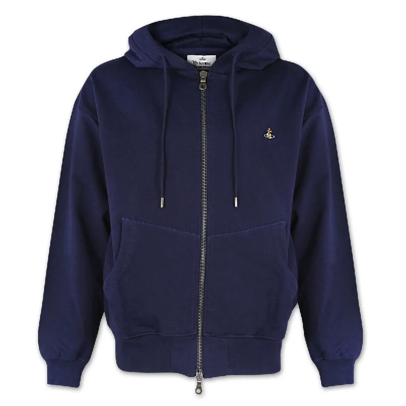 Vivienne Westwood - Rugged Zip Hoodie in Navy